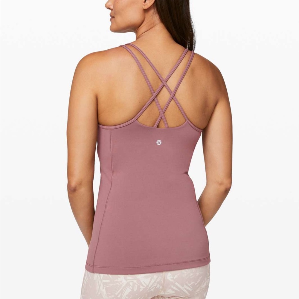 Lululemon 8 Free To Be Strappy Tank Misty Merlot